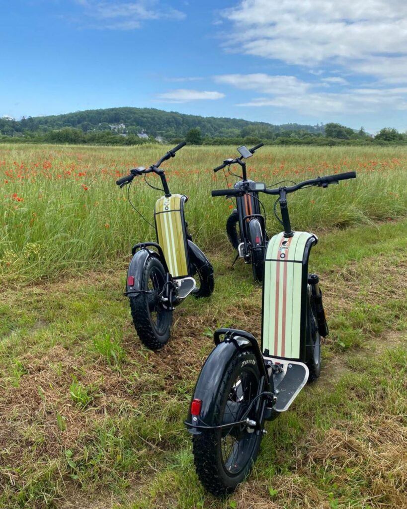 Trottinettes en pleine nature dans le 37