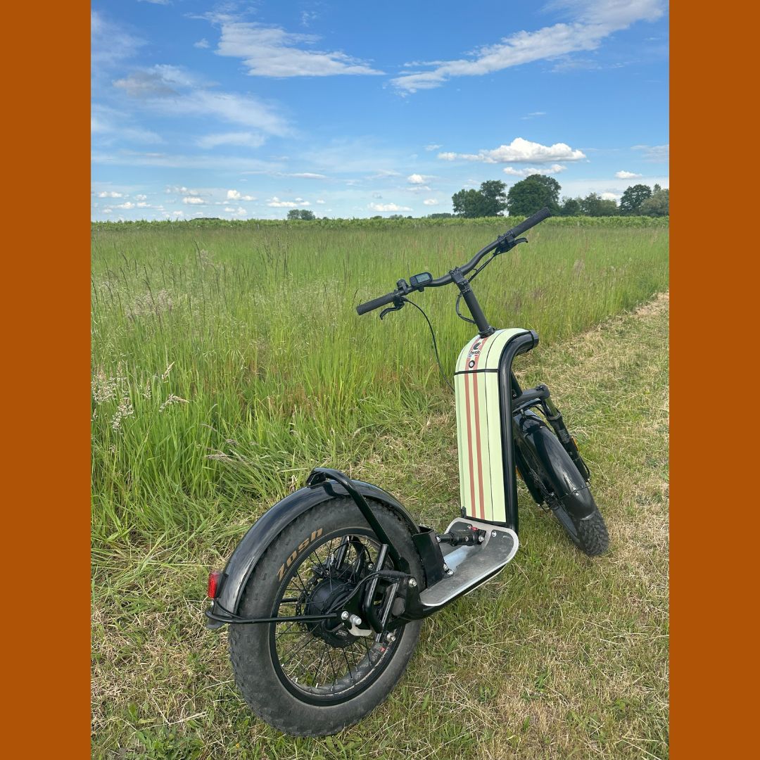 Trottinette tout-terrain au centre de la Touraine