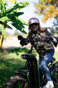Trottinette tout terrain en automne
